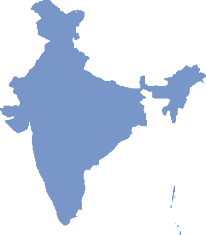 Map of India showing S4S locations